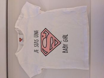 🩷 T-shirt bébé fille "Super Baby Girl" – Taille 18 mois