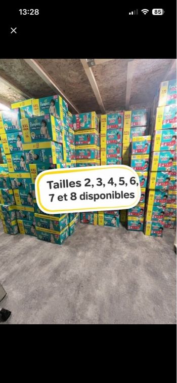 Couches 🟢 Pampers neufs – Tailles 1 à 8 disponibles – Dès 20 €