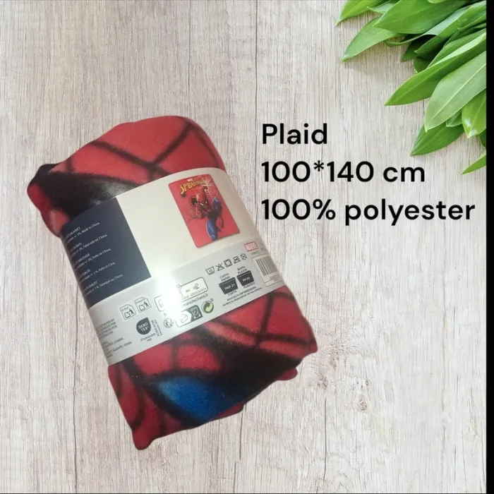 Couverture plaid spiderman marvel