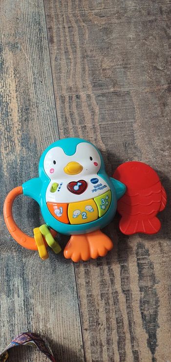 VTech - Hochet P'tit Pingouin, Hochet Bébé Interactif et Musical,
