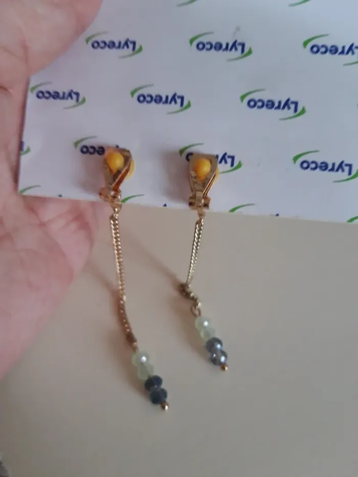 Jolies boucles d'oreilles à pinces vintage - photo numéro 2