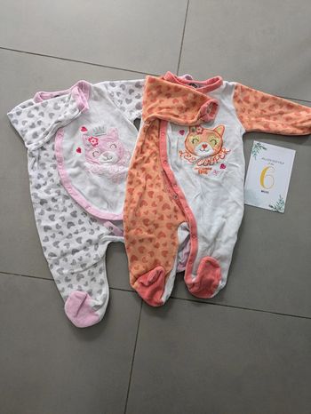 Lot 2 pyjamas velours 6 mois