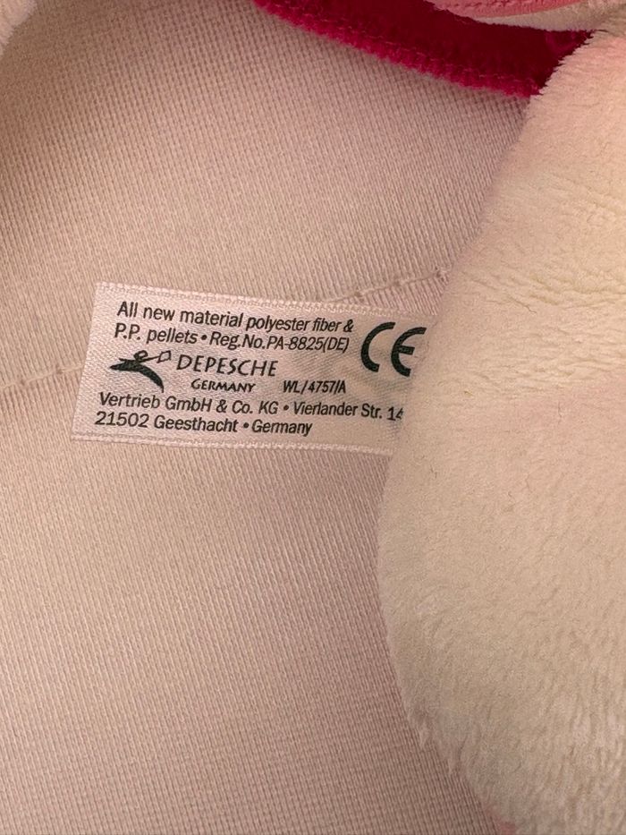 Peluche Diddlina avec une robe rose & nœud assorti - photo numéro 5