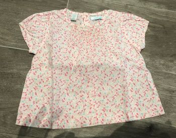 Blouse fleurie Obaidi taille 12 mois 74 cm