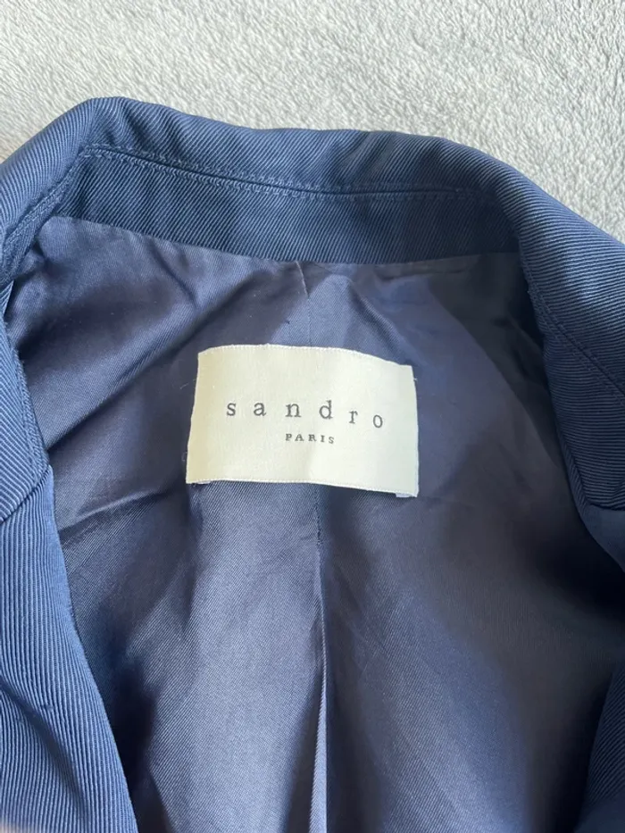 Blazer Sandro Paris Marine T.38 – Élégant et Chic - photo numéro 2
