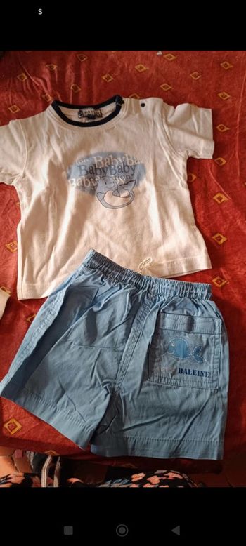 Ensemble short 12 mois