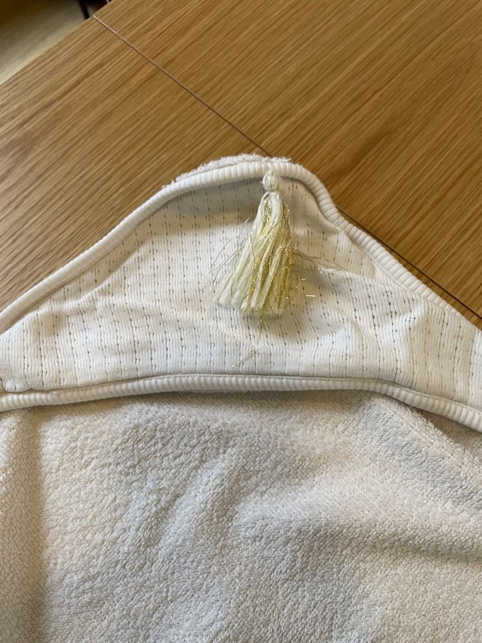 Cape de bain 100% coton - amande - photo numéro 2