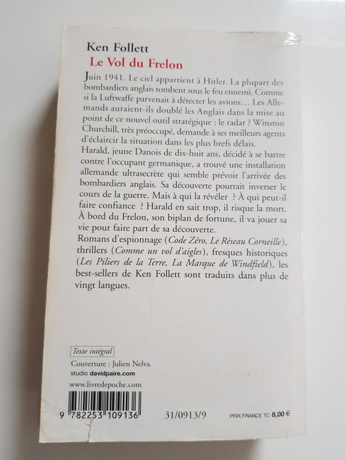 Ken Follett (Écrivain) Le vol du frelon - photo numéro 4