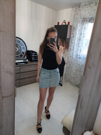 Mini jupe femme jean roxy t34