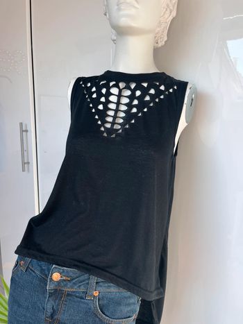 débardeur ajourée noir
