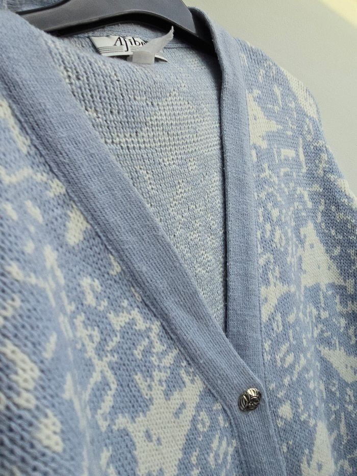 Cardigan bleu clair vintage - photo numéro 3