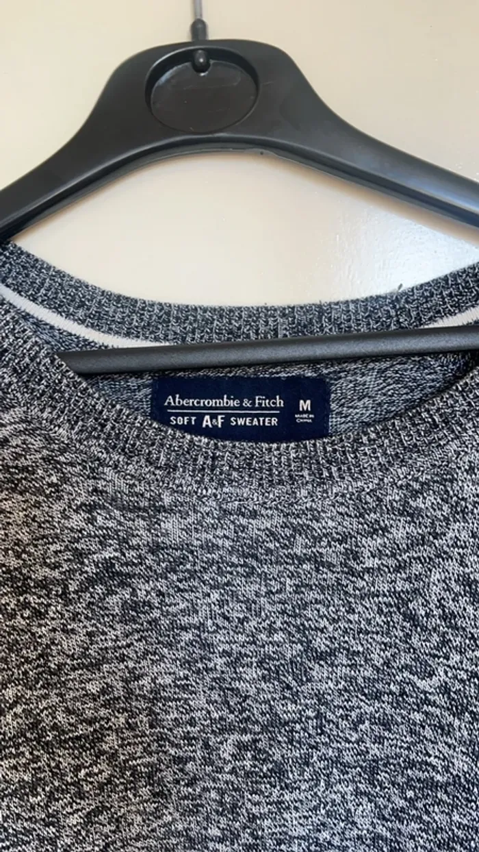 Pull Gris bleu Abercrombie&Fitch - Taille M - photo numéro 5