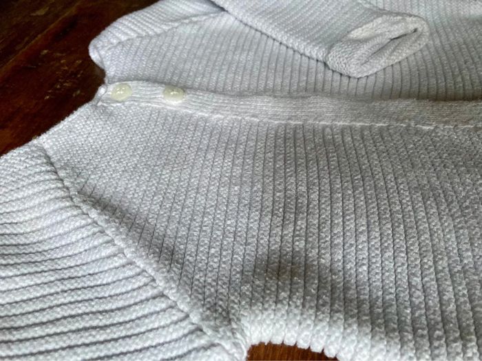 Gilet blanc avec Laine 18 mois Obaïbi - photo numéro 2