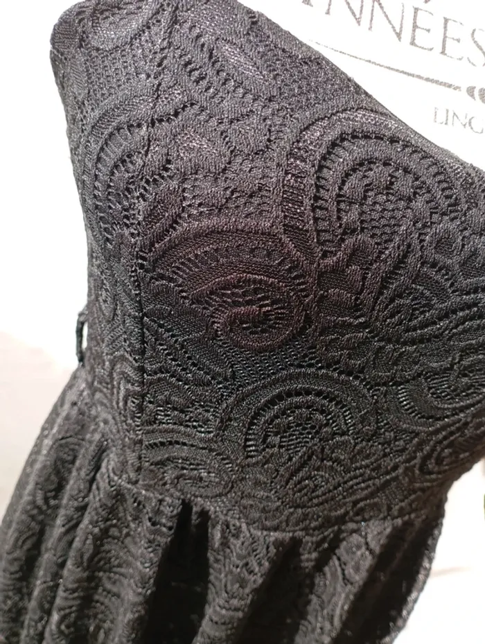 Robe noire en dentelle - Axange taille unique - photo numéro 3