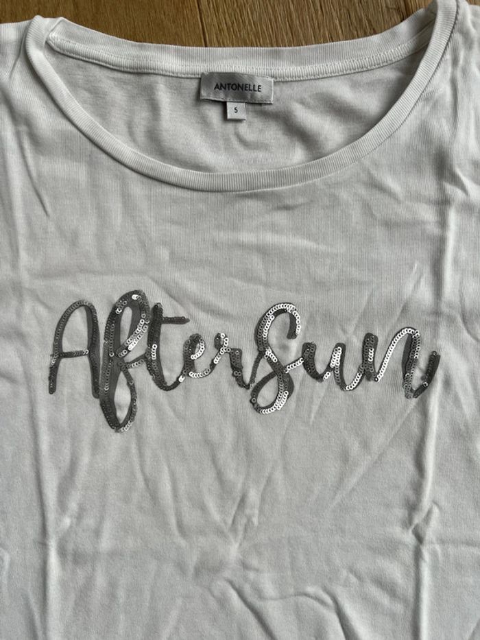 Vends tee shirt blanc Antonelle taille 5 bon état - photo numéro 2