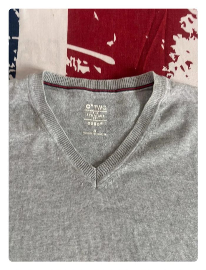 Sweat col V Celii taille S gris - photo numéro 4