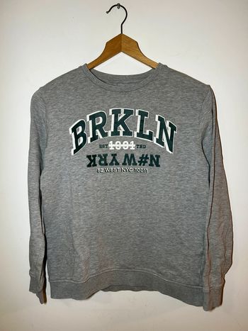 Sweat gris “BRKLN” - Marque Gémo