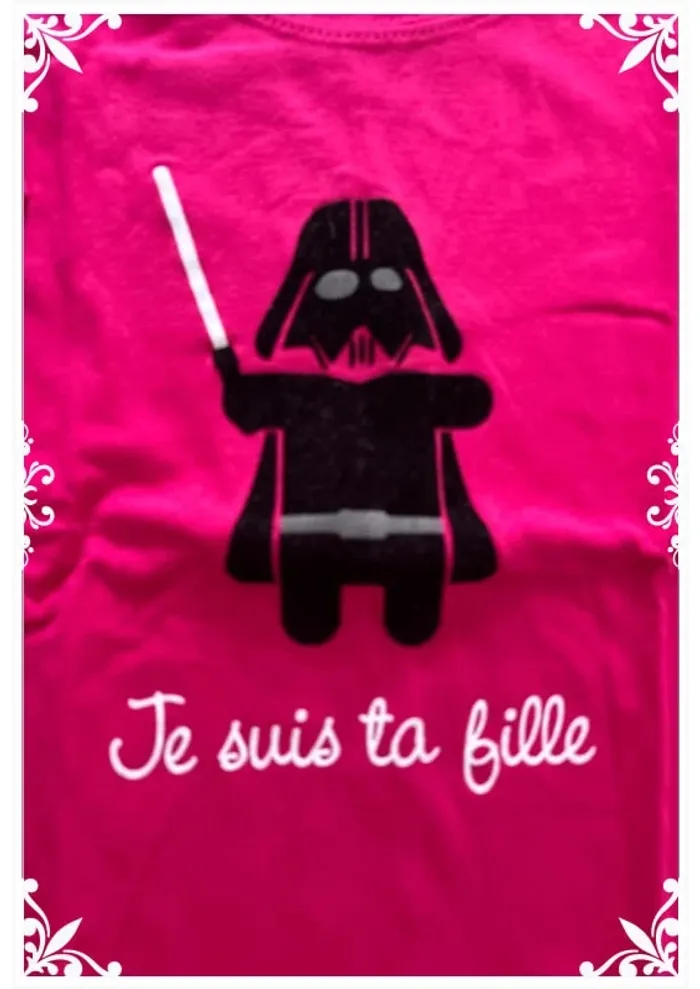 T-shirt fille 10 ans Pickto « Je suis ta fille » - photo numéro 3