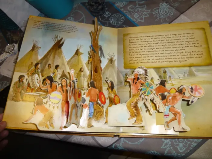 livre Feuille D'OR l'enfant des grandes plaines livre animé scènes 3D - photo numéro 4