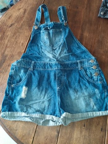 Salopette short jean 40