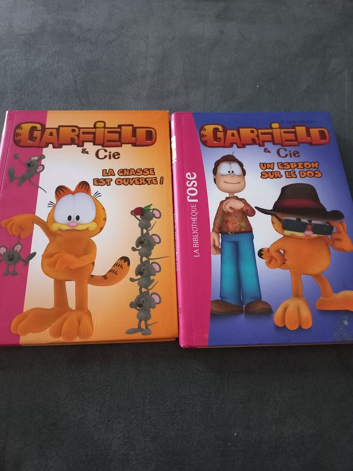 Lot 2 livres bibliotheque rose garfield 8/10 ans - photo numéro 1