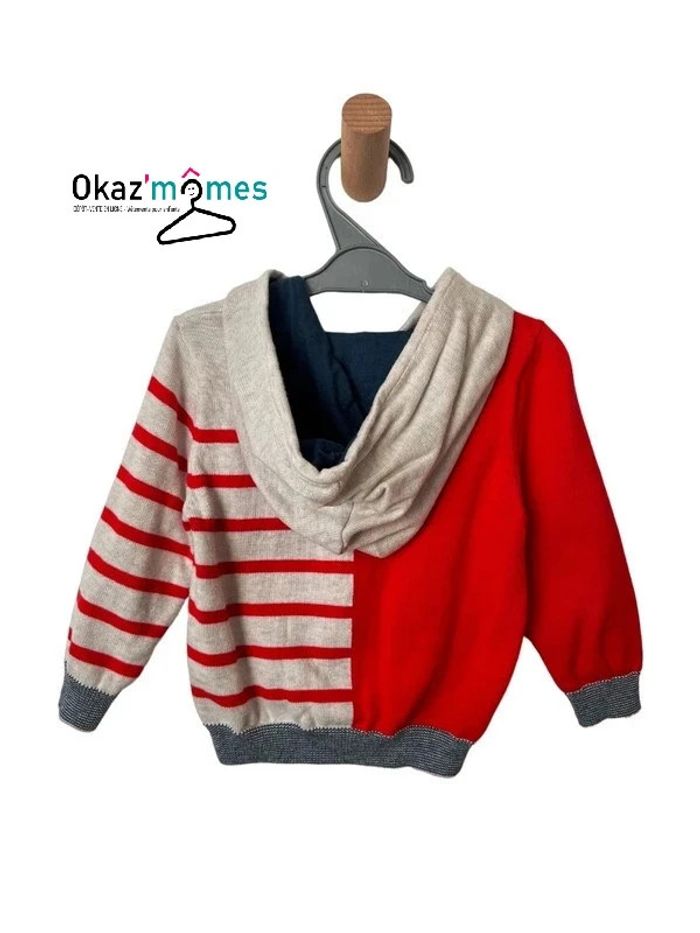 Gilet zippé à capuche, motif écrevisse - Catimini 12 mois (74cm) - photo numéro 3