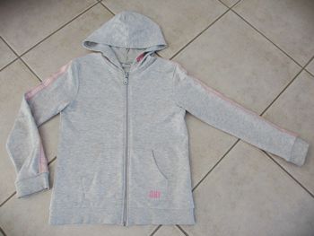 Veste sweat à capuche zippée gris chiné fille Gémo - 10 ans