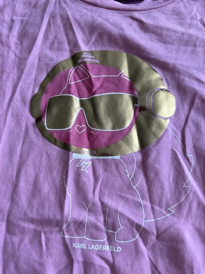 T shirt rose Karl Lagerfeld xxs (14 ans ) - photo numéro 2