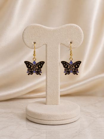 Boucles d'oreilles papillon lune et étoiles ✨