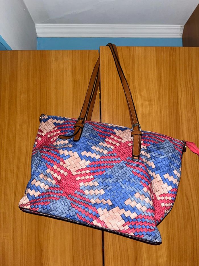 Sac à main multicolore avec motif géométrique (moyen) - photo numéro 10