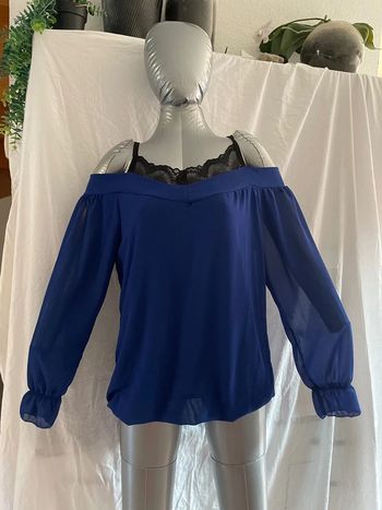 tops epaules denudee sans marque bleu taille M