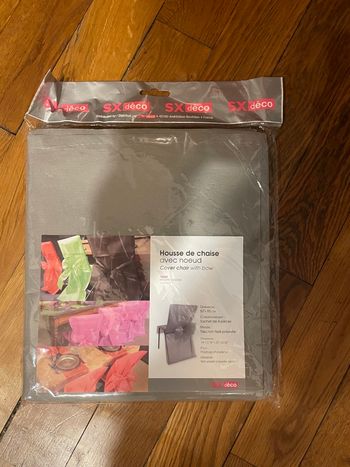 Lot de 4 housses de chaise avec noeud