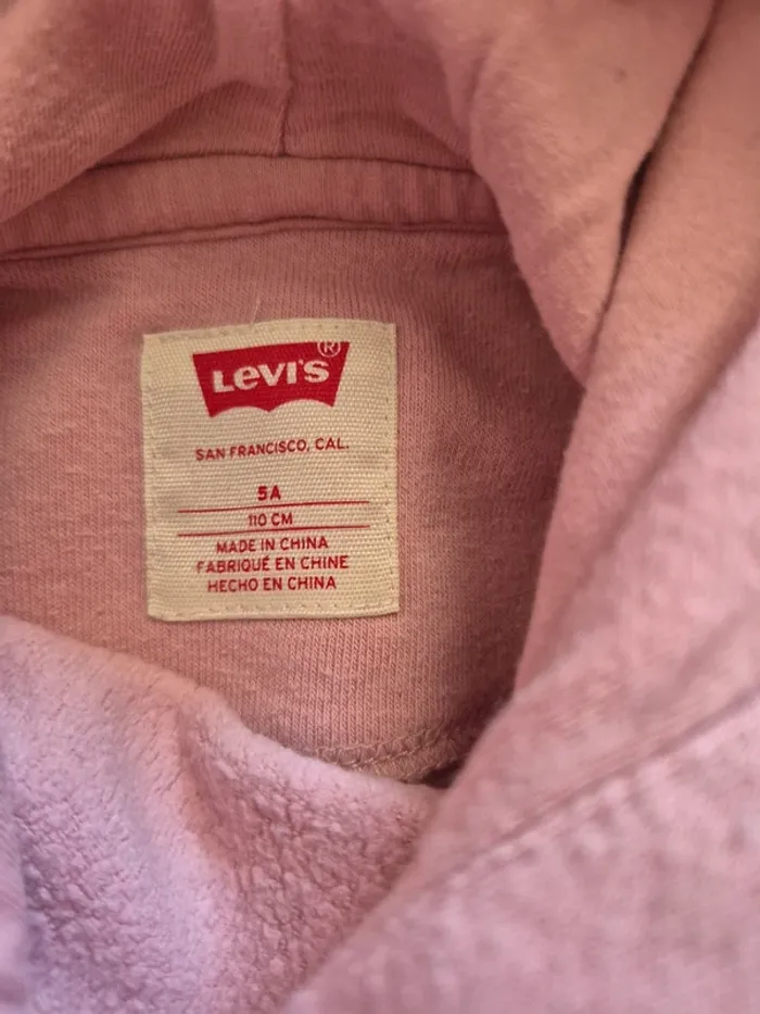 Pull à capuche rose Levi's – 5 ans / 110 cm - photo numéro 5