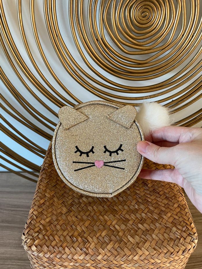 Trousse/porte monnaie doré chat Maisons du monde