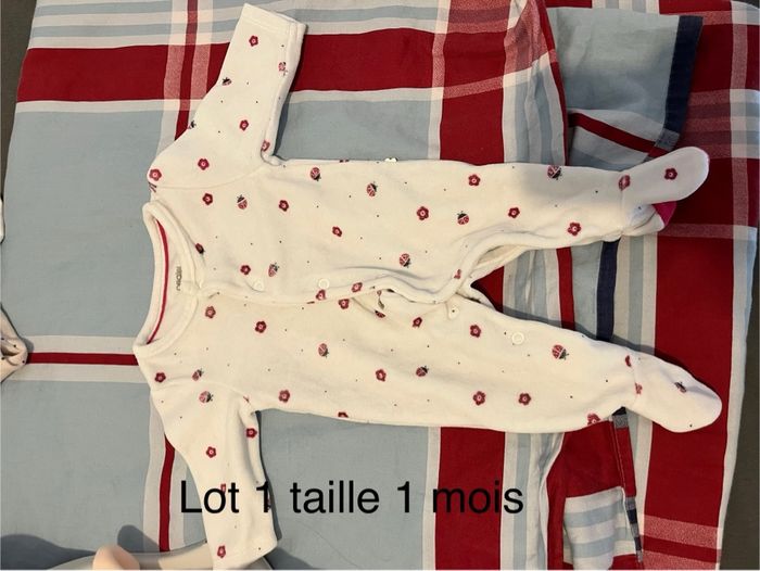 Lot de pyjama chaud bébé fille 1 mois - photo numéro 3