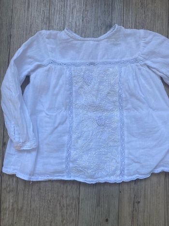 Blouse chemise 2/3 ans dentelle Zara