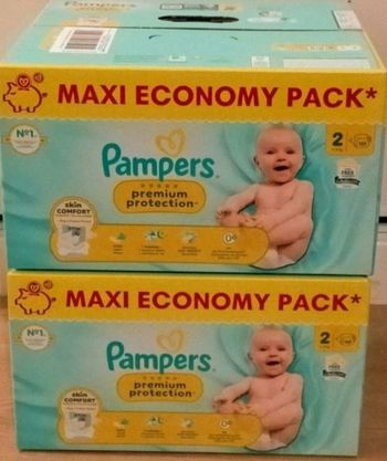 Couches pampers premium protection T2 