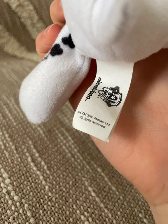 Peluche doudou 16cm pat patrouille chien dalmatiens pompier Marshall rouge et blanc très bon état - photo numéro 5