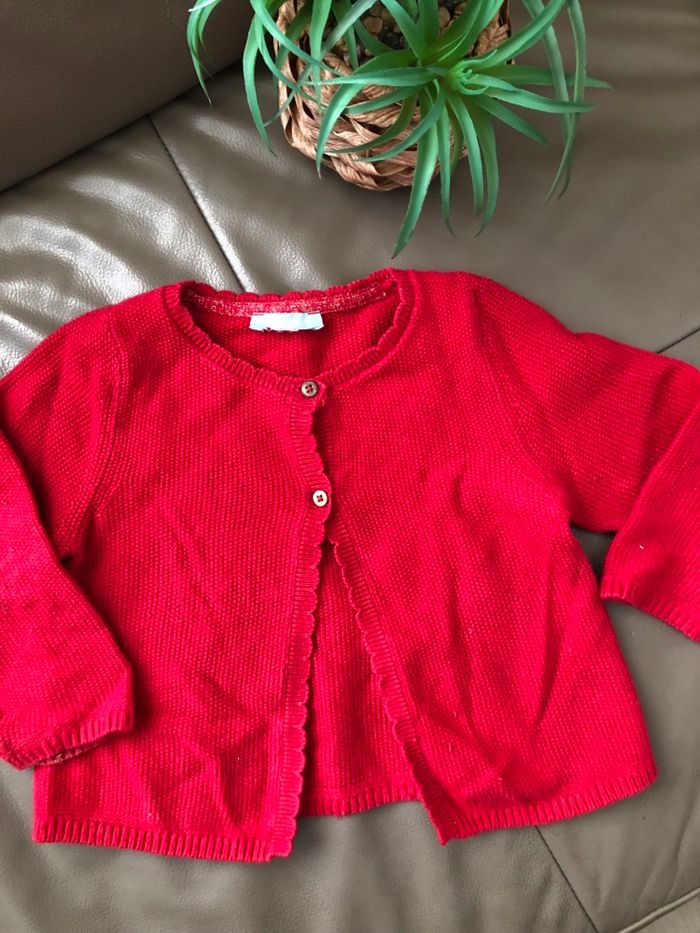 Gilet bordeaux fille Obaibi - photo numéro 3