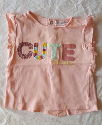 T-shirt manches à volants 6 mois