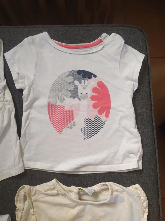 Lot 4 tee shirts manches courtes 12 mois - photo numéro 2