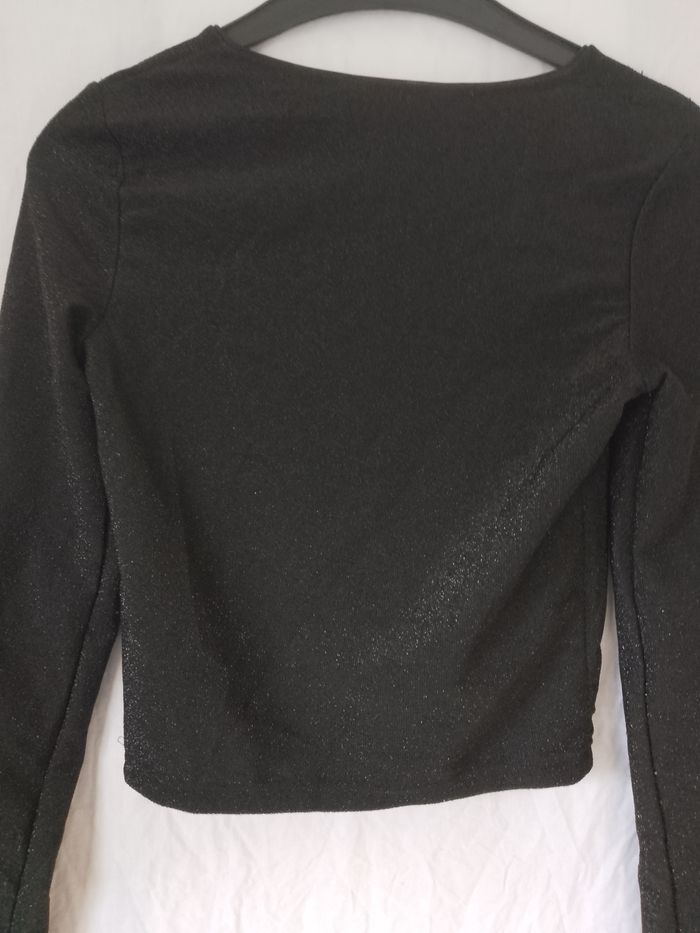 Haut noir pailleté H&M - photo numéro 4