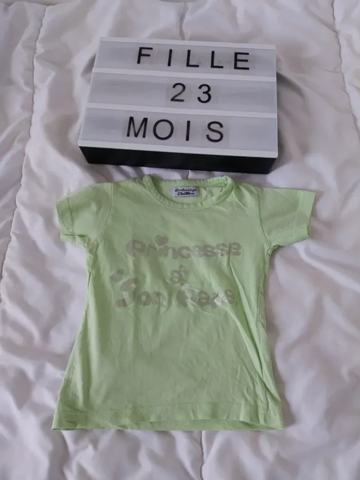 Tee-shirt manche courte fille 23 mois
