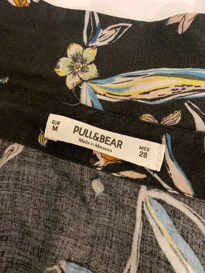 🌿 Chemise noire à fleurs Pull & Bear – Taille M - photo numéro 8