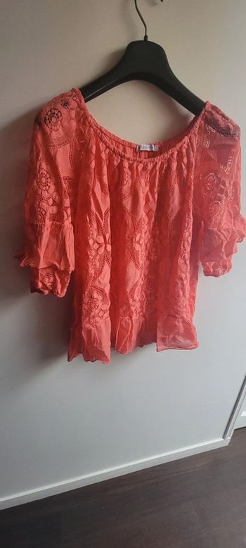 Tunique blouse corail