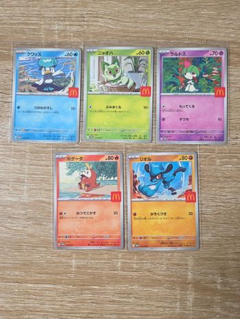 Lot de 5 Cartes Pokémon Promos Mcdonald's 2025 Japonaise 