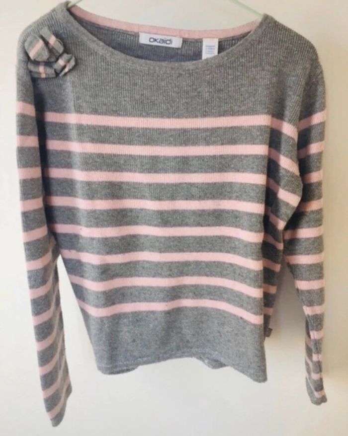 Pull fille marinière 6 ans okaïdi vêtement enfant hiver - photo numéro 6