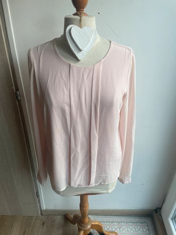 Blouse rose pastel avec doublure T40