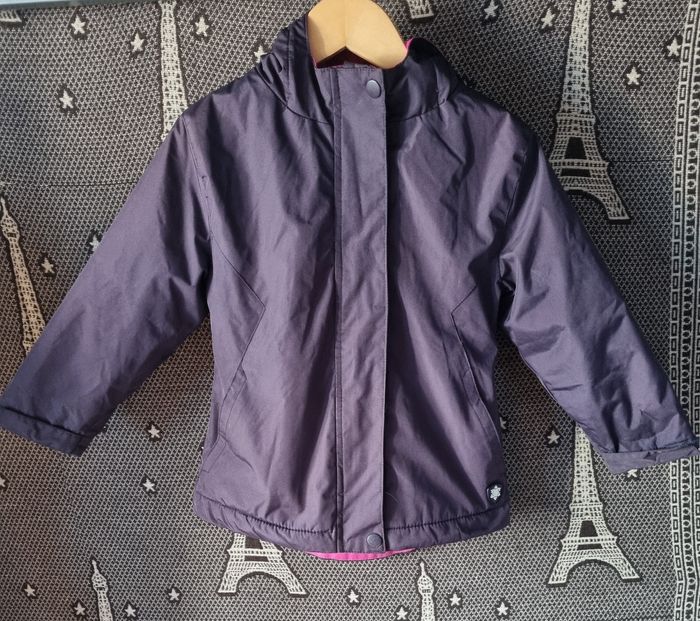 Manteau imperméable à capuche intérieur polaire 4ans