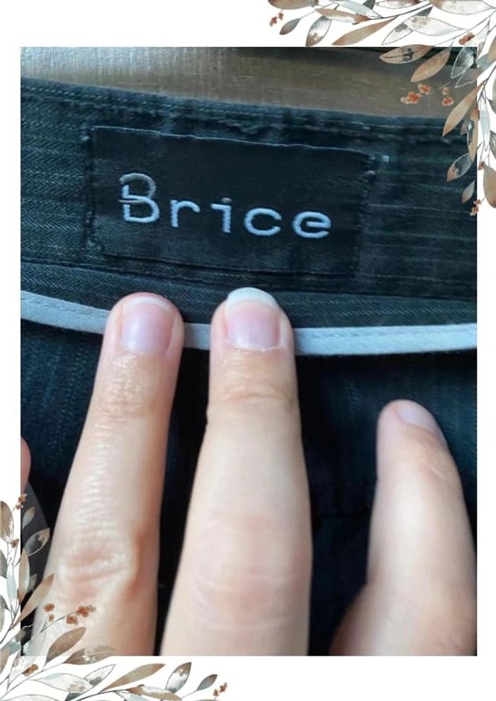 Pantalon noir rayés blanc Brice taille 42 - photo numéro 5
